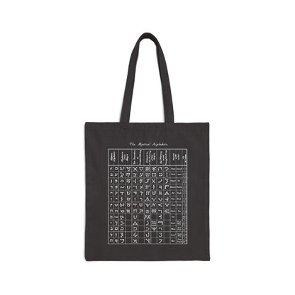 Mystical Alphabet Tote Bag – Solomonic Magic Symbol Canvas Tote