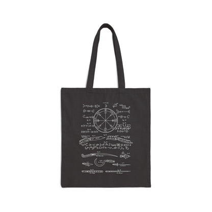 Solomonic Magic Signs Tote Bag – Key of Solomon Occult Diagram Canvas Tote