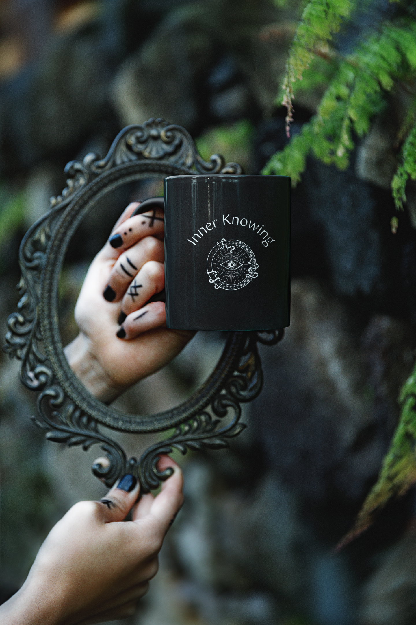 Inner Knowing Mystical Eye Mug – Black Occult Coffee Cup