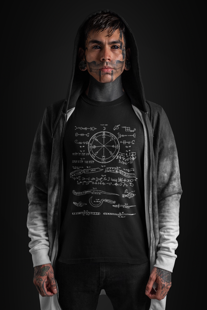 Solomonic Magic Diagram T-Shirt – Key of Solomon Occult Symbol Tee