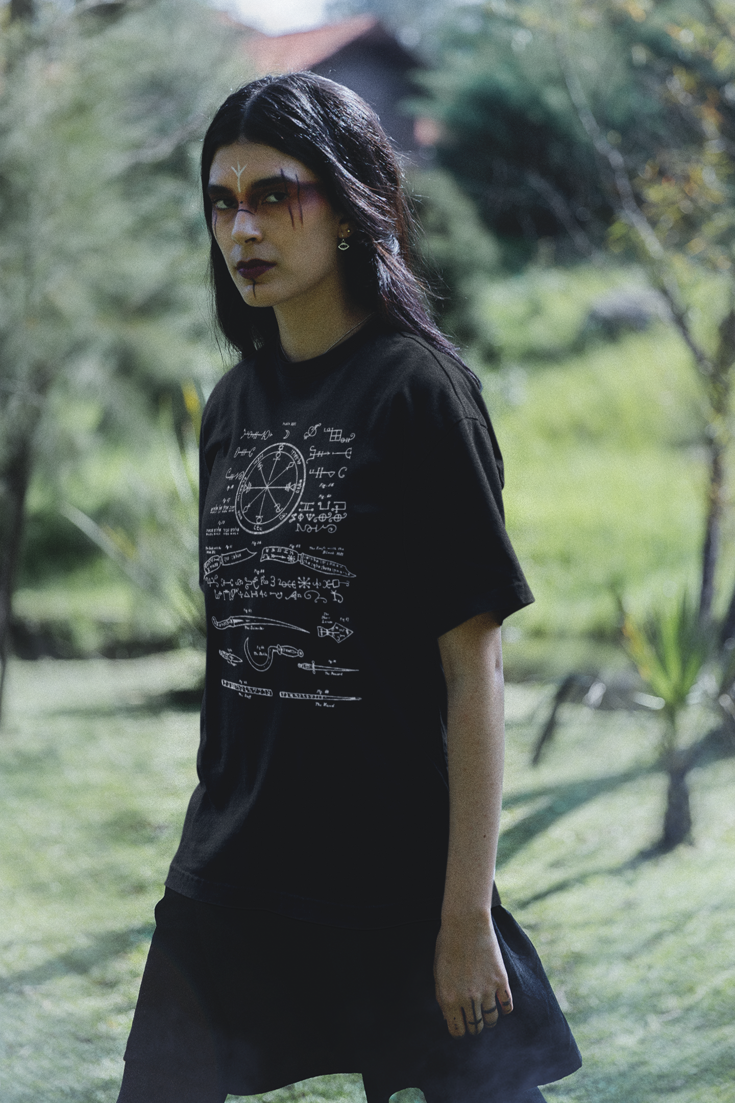 Solomonic Magic Diagram T-Shirt – Key of Solomon Occult Symbol Tee