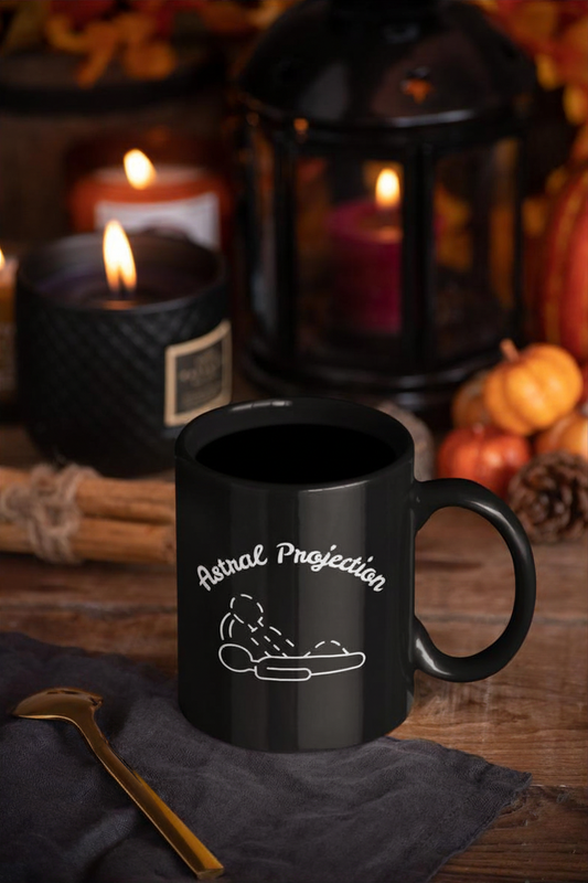 Astral Projection Mug – Black Spiritual Coffee Cup