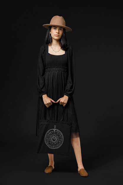 Fourth Pentacle of Mercury Tote Bag – Solomonic Magic Symbol Canvas Tote