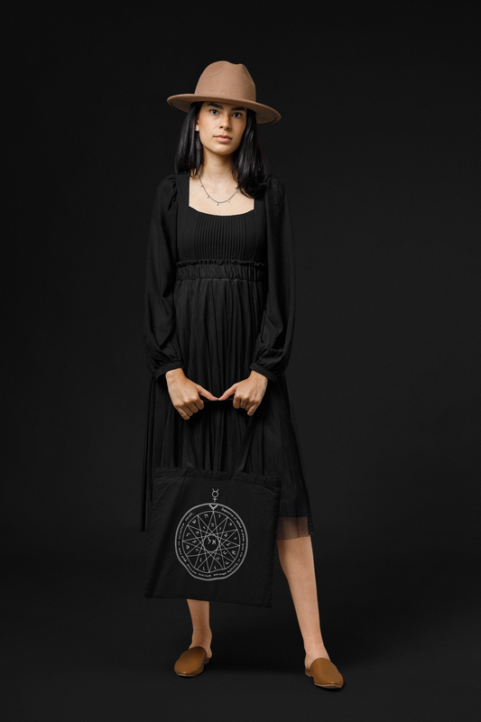 Fourth Pentacle of Mercury Tote Bag – Solomonic Magic Symbol Canvas Tote