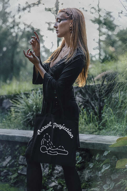 Astral Projection Tote Bag – Minimalist Spiritual Canvas Tote